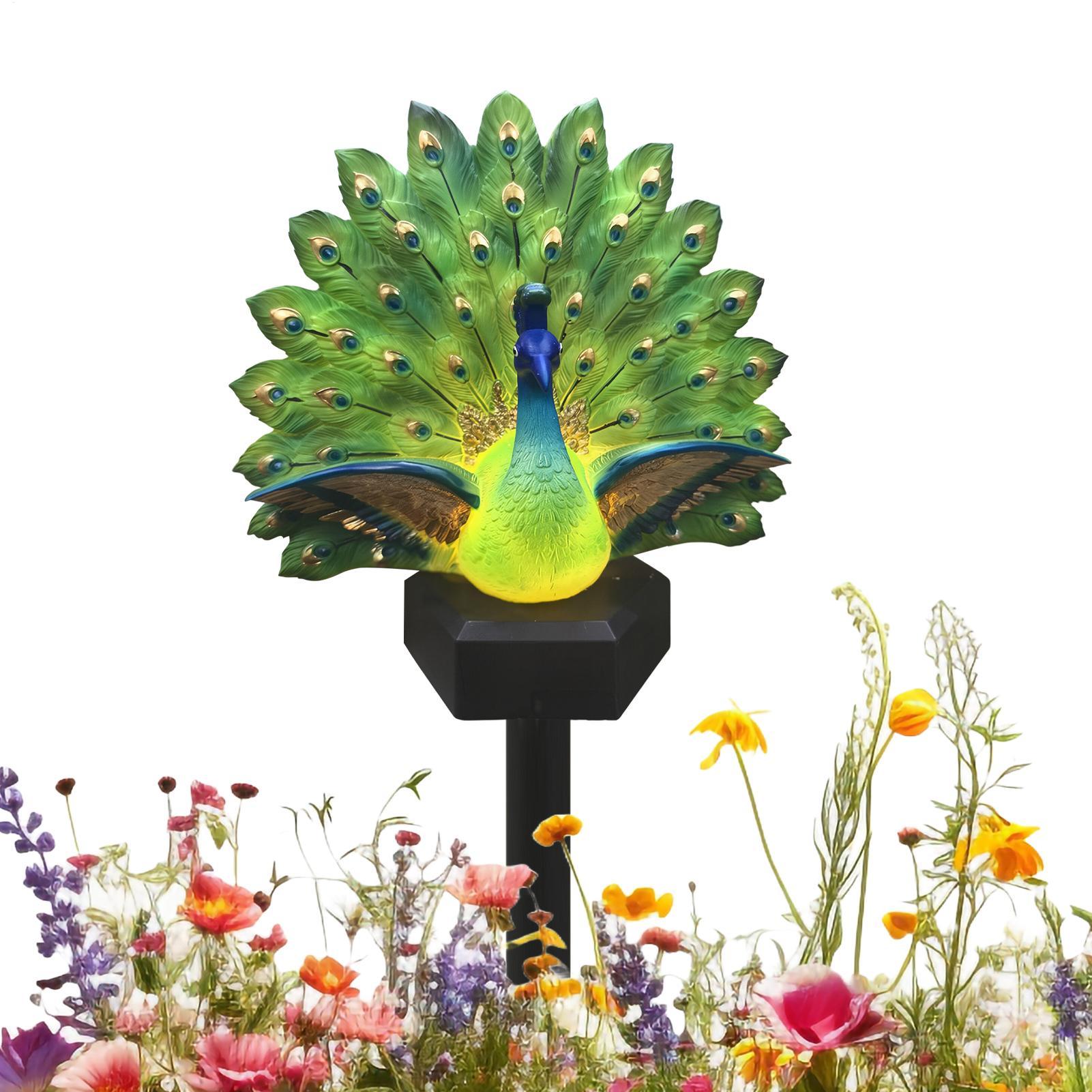 Outdoor Yard Power Stake - Op zonne-energie werkende vogeldecoratie Op zonne-energie