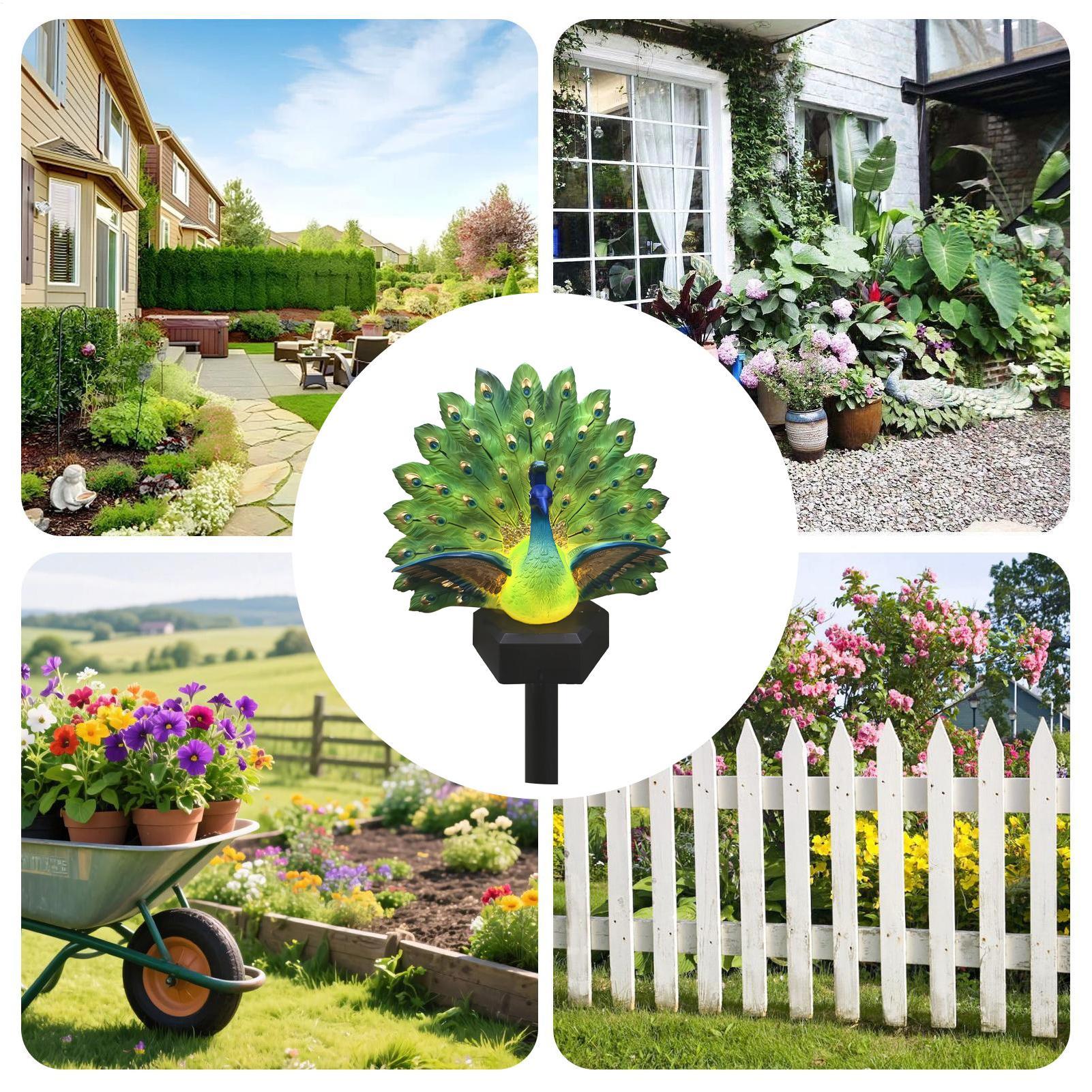 Outdoor Yard Power Stake - Solar Bird Garden Sculpture Op zonne-energie