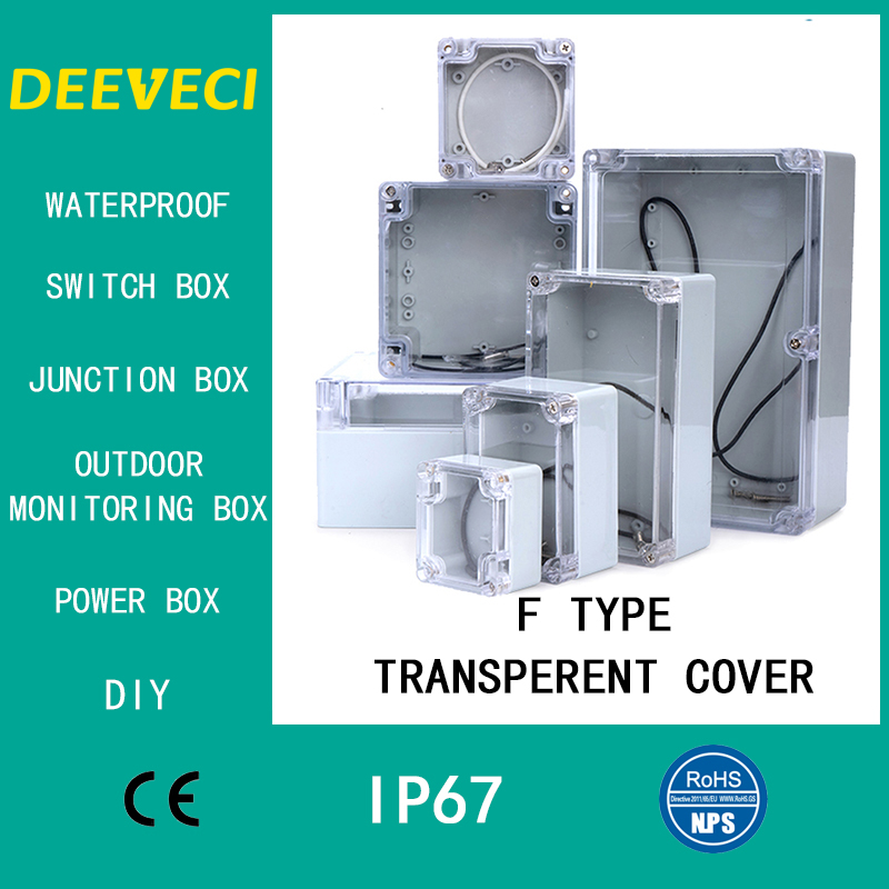 Outdoor Power Outlet Box - Transparante waterdichte buitenbehuizing Plastic doos Elektronische