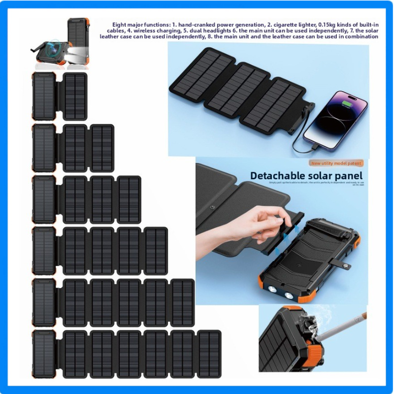 Xiaomi Outdoor Power Supply - Handaangedreven zonne-energie powerbank 20000mAh met 6