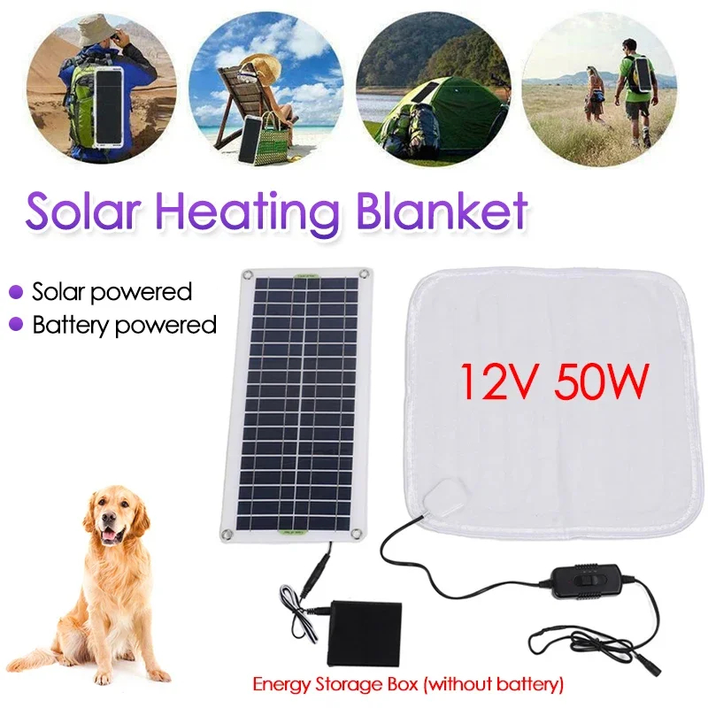 Outdoor Power Heater - 12V 50W zonnepaneel aangedreven elektrische verwarmingsdeken