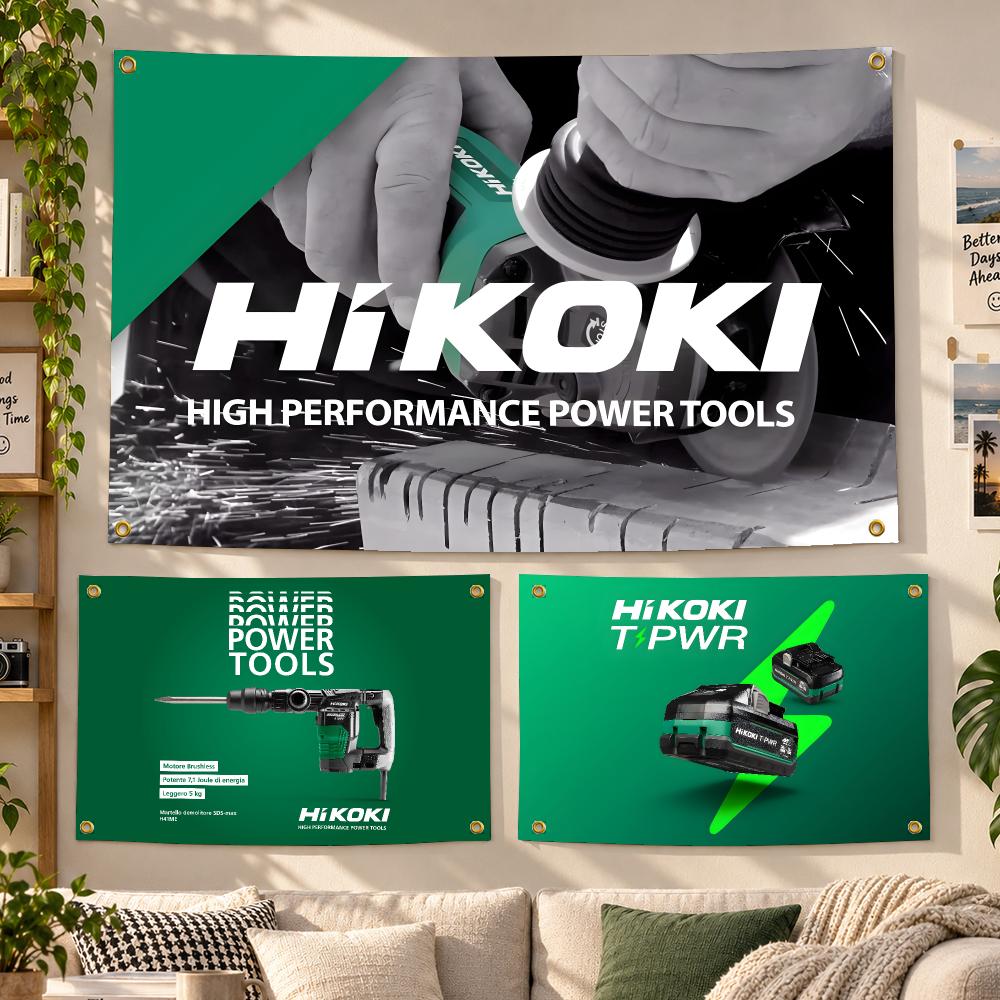 Outdoor Power Garage - Tool HiKOKI Power Vlaggen Gepersonaliseerde Banner