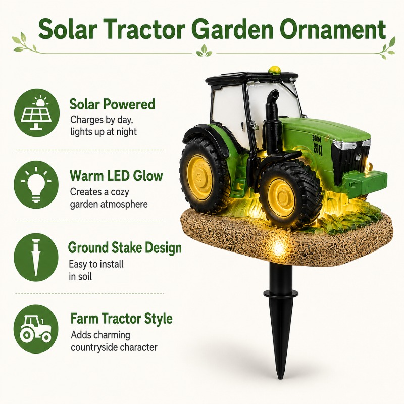 Solar Tractor Garden Stake Lig - Outdoor Yard Power Stake recensie en prijs