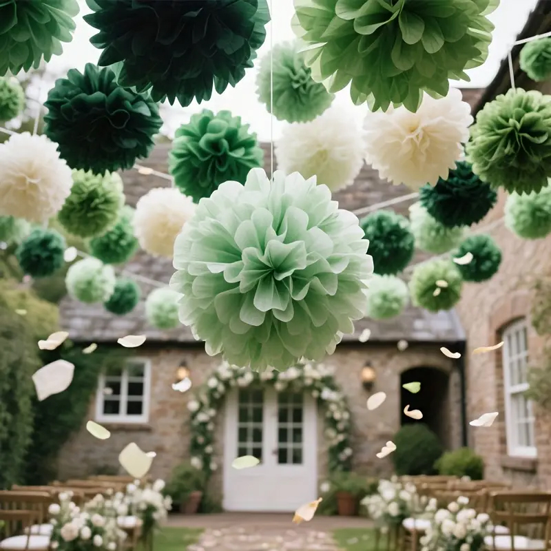30 stuks groene saliepapieren  - Outdoor Power For Wedding recensie en prijs